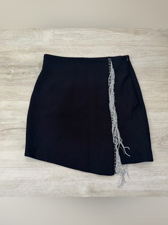 Zara Dresses & Skirts - Zara Black Embellished Mini Skirt